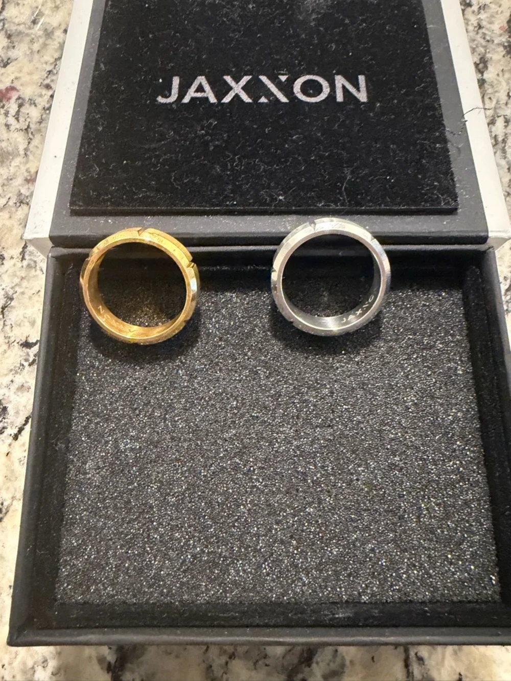 JAXXON Men’s Spinner — Gold 14K & Silver Stainless Steel Rings